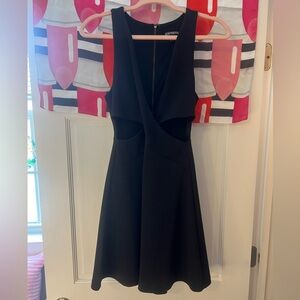 💓 Express Sexy Black Cutout Fit & Flare Dress | Size 4 | Night Out! | 2015 era